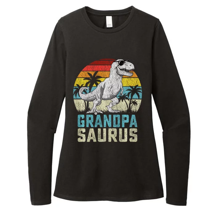 Grandpasaurus T Rex Dinosaur Grandpa Saurus FatherS Family Sweat Womens CVC Long Sleeve Shirt