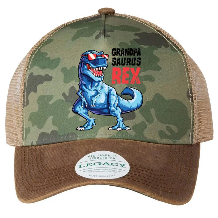 Grandpasaurus T Rex Dinosaur Grandpa Saurus FatherS Family Legacy Tie Dye Trucker Hat