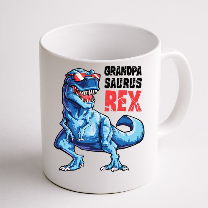 Grandpasaurus T Rex Dinosaur Grandpa Saurus FatherS Family Front & Back Coffee Mug