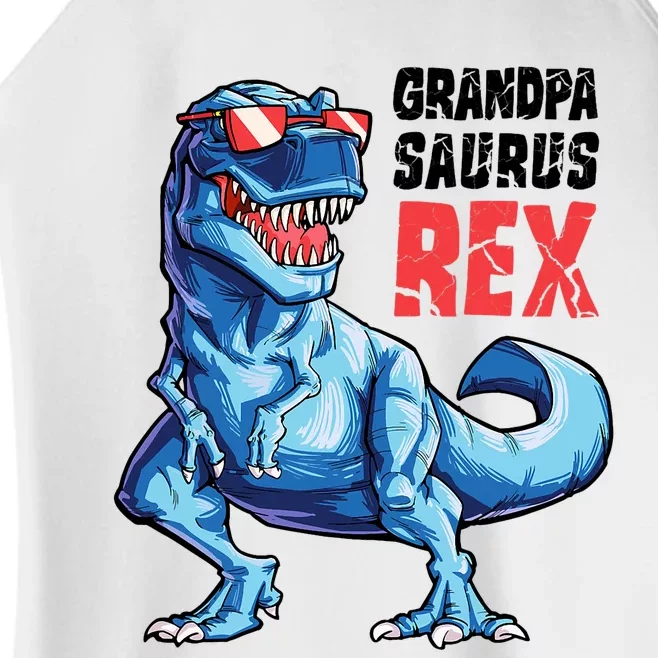 Grandpasaurus T Rex Dinosaur Grandpa Saurus FatherS Family Women’s Perfect Tri Rocker Tank