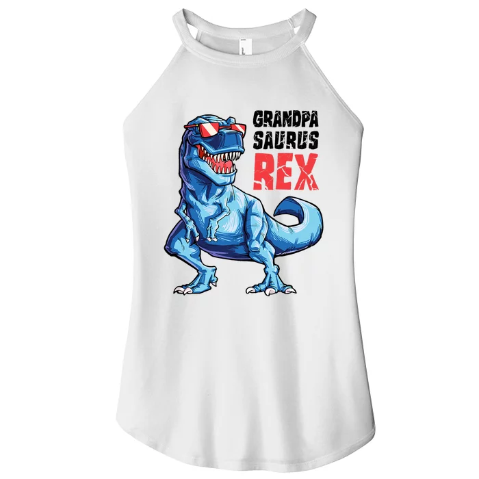 Grandpasaurus T Rex Dinosaur Grandpa Saurus FatherS Family Women’s Perfect Tri Rocker Tank