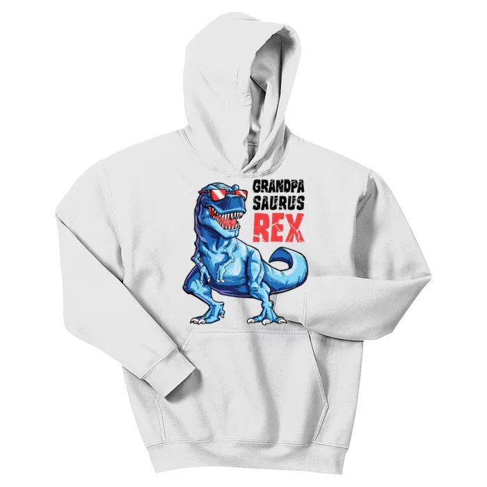 Grandpasaurus T Rex Dinosaur Grandpa Saurus FatherS Family Kids Hoodie