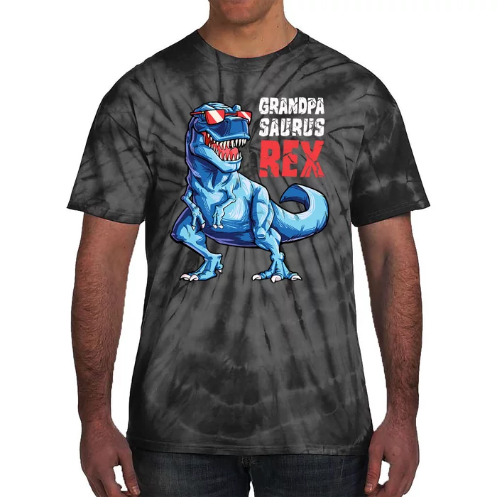 Grandpasaurus T Rex Dinosaur Grandpa Saurus FatherS Family Tie-Dye T-Shirt