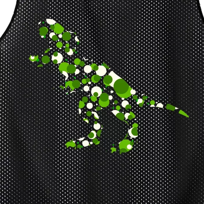 Green T Rex Polka Dot Dinosaur International Dot Day Mesh Reversible Basketball Jersey Tank