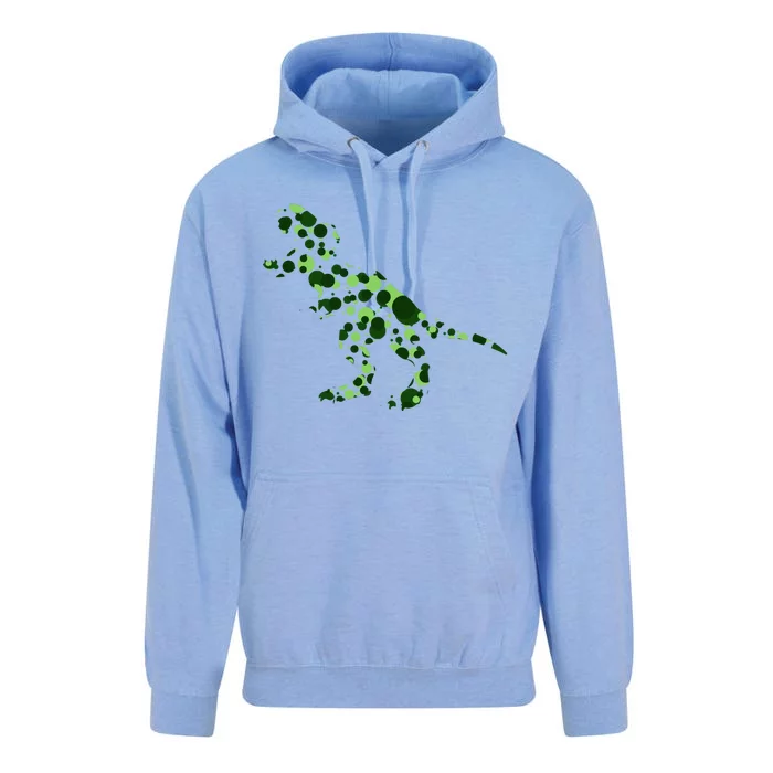 Green T Rex Polka Dot Dinosaur International Dot Day Unisex Surf Hoodie