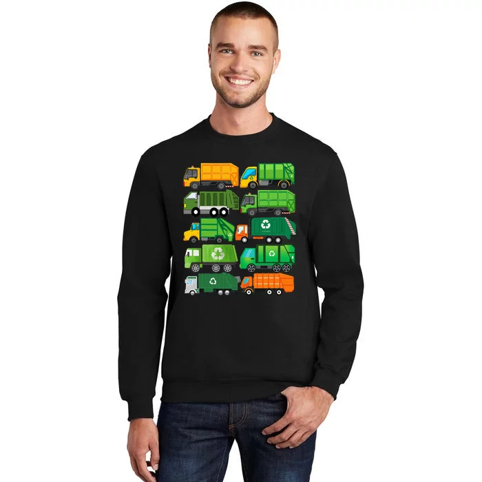 Garbage Truck Recycling Day Trash Waste Separation Birthday Tall Sweatshirt