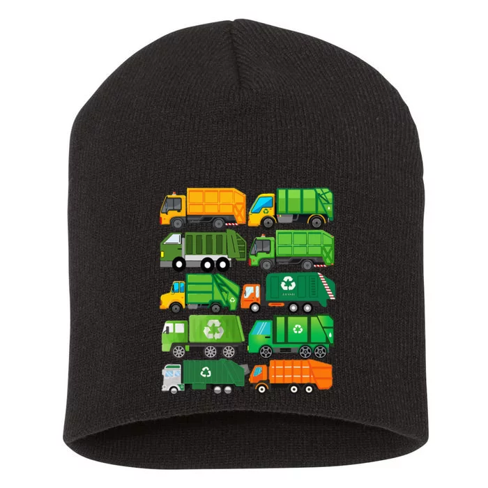 Garbage Truck Recycling Day Trash Waste Separation Birthday Short Acrylic Beanie