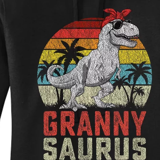 Grannysaurus T Rex Dinosaur Granny Saurus MotherS Family Women's Pullover Hoodie