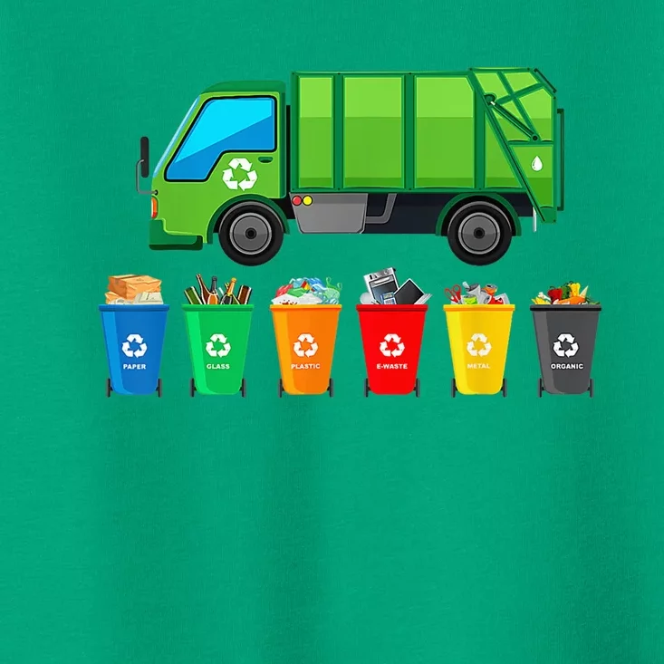 Garbage Truck Reuse Recycle Trash Collector Earth Day Toddler T-Shirt