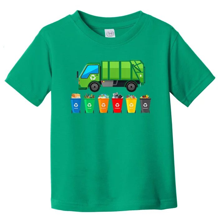 Garbage Truck Reuse Recycle Trash Collector Earth Day Toddler T-Shirt