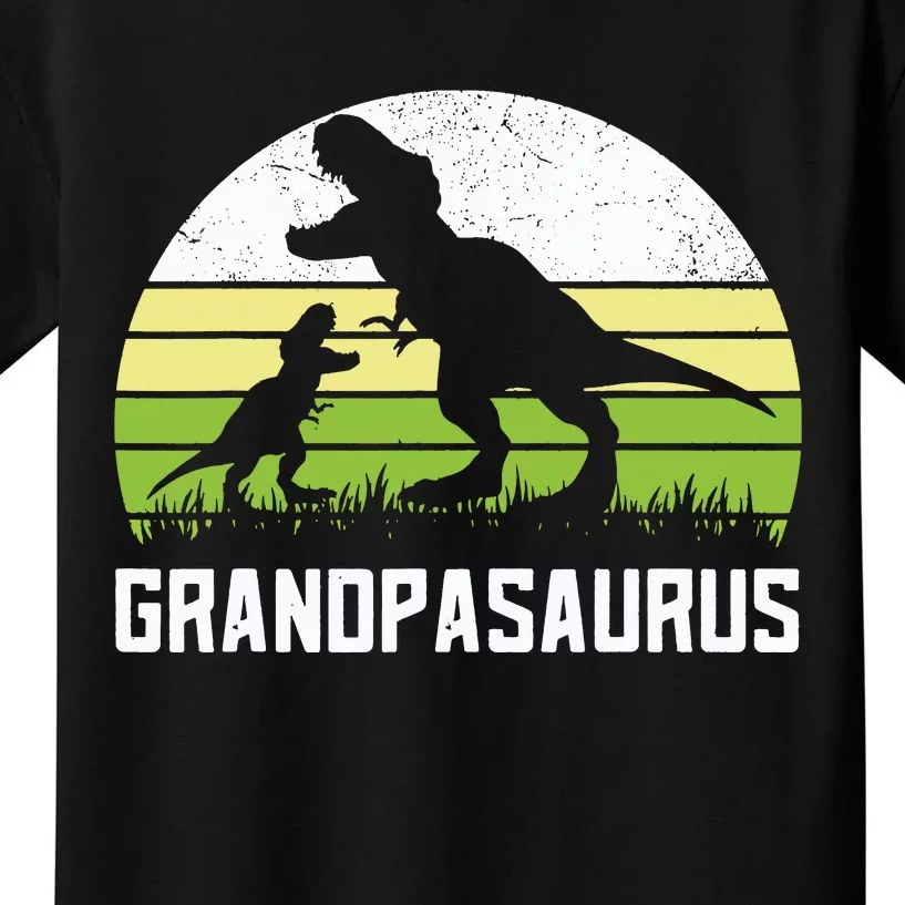 Grandpasaurus T Rex Dinosaur Grandpa Saurus Family Matching Kids T-Shirt