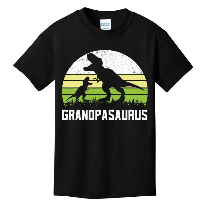 Grandpasaurus T Rex Dinosaur Grandpa Saurus Family Matching Kids T-Shirt