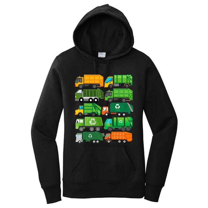 Garbage Truck Recycling Day Trash Waste Separation Birthday Women's Pullover Hoodie