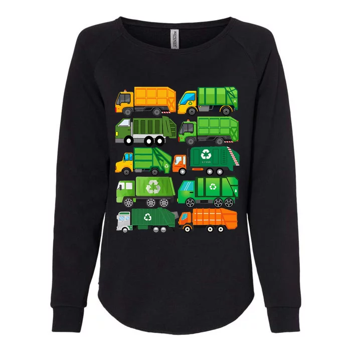 Garbage Truck Recycling Day Trash Waste Separation Birthday Womens California Wash Sweatshirt