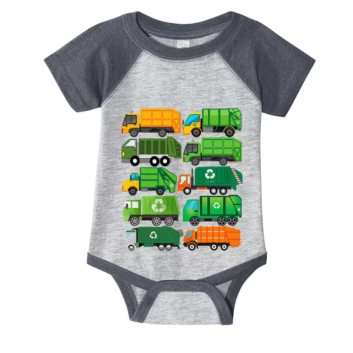 Garbage Truck Recycling Day Trash Waste Separation Birthday Infant Baby Jersey Bodysuit