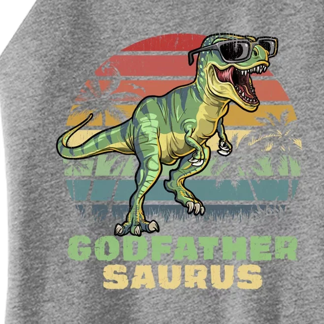 Godfathersaurus T Rex Dinosaur Godfather Saurus Matching Gift Women’s Perfect Tri Rocker Tank