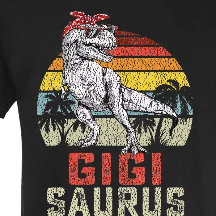 Gigisaurus T Rex Dinosaur Gigi Saurus Family Matching Garment-Dyed Heavyweight T-Shirt