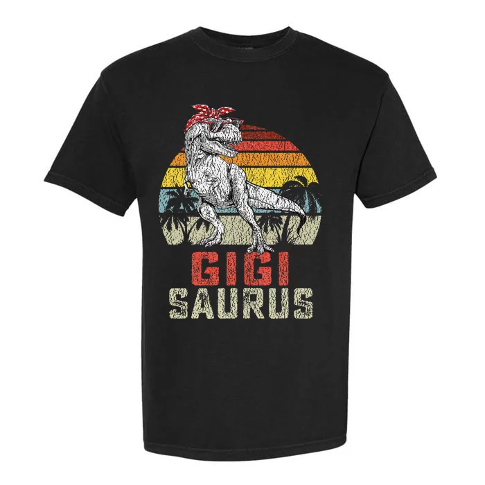 Gigisaurus T Rex Dinosaur Gigi Saurus Family Matching Garment-Dyed Heavyweight T-Shirt