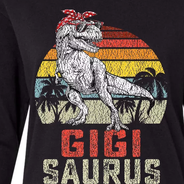 Gigisaurus T Rex Dinosaur Gigi Saurus Family Matching Womens Cotton Relaxed Long Sleeve T-Shirt