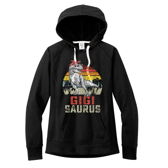 Gigisaurus T Rex Dinosaur Gigi Saurus Family Matching Women's Fleece Hoodie