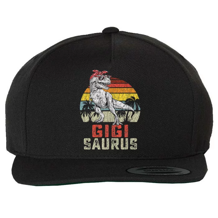 Gigisaurus T Rex Dinosaur Gigi Saurus Family Matching Wool Snapback Cap