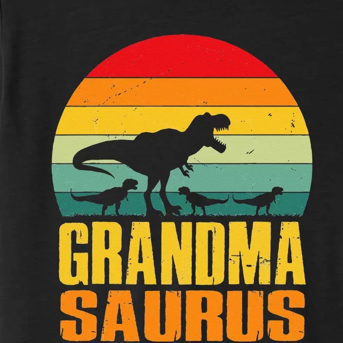 Grandmasaurus T Rex Dinosaur Grandma Saurus Family Matching ChromaSoft Performance T-Shirt