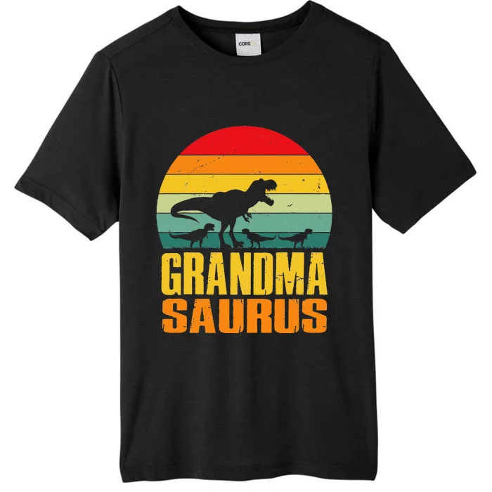 Grandmasaurus T Rex Dinosaur Grandma Saurus Family Matching ChromaSoft Performance T-Shirt