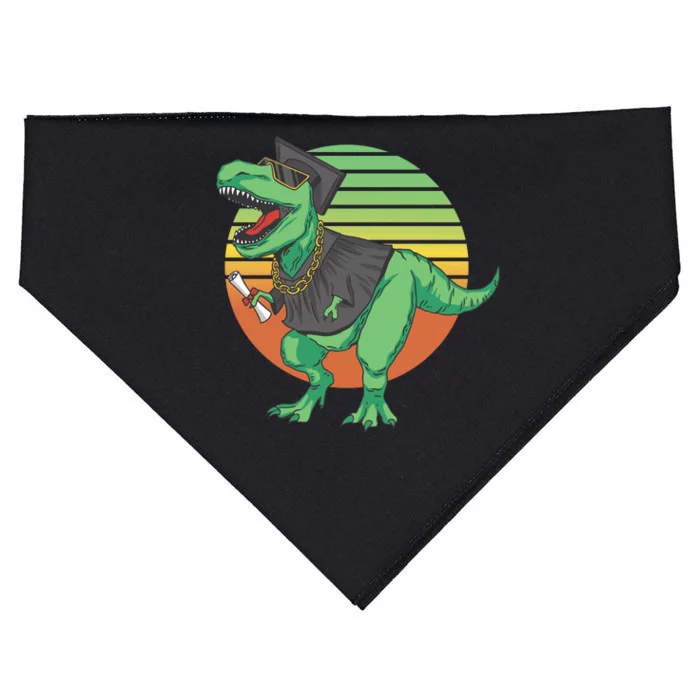 Graduation T Rex Cute Gift USA-Made Doggie Bandana