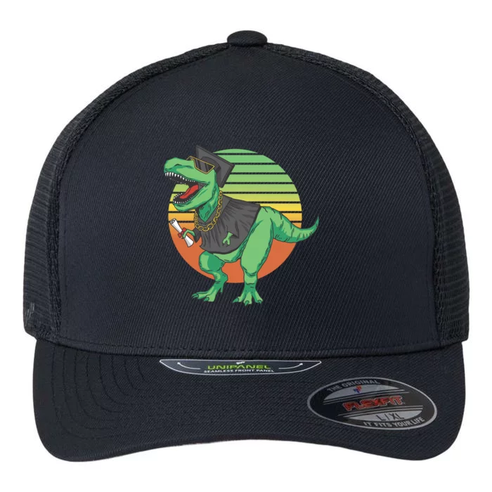 Graduation T Rex Cute Gift Flexfit Unipanel Trucker Cap