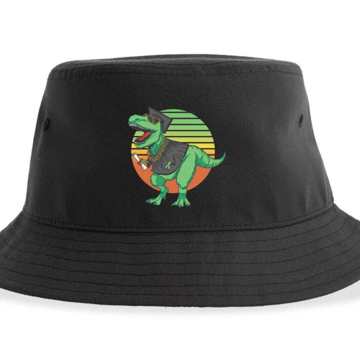 Graduation T Rex Cute Gift Sustainable Bucket Hat