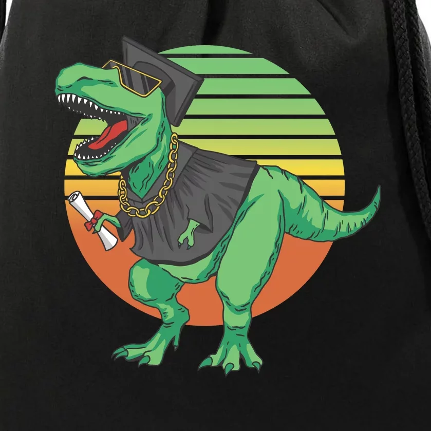 Graduation T Rex Cute Gift Drawstring Bag