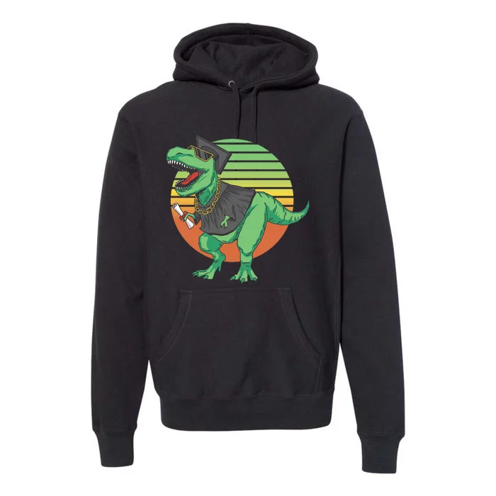 Graduation T Rex Cute Gift Premium Hoodie