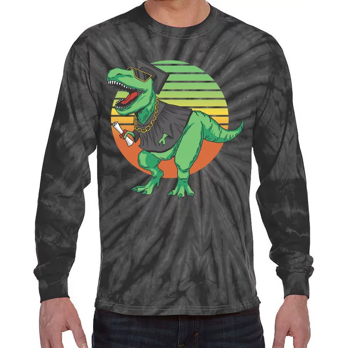 Graduation T Rex Cute Gift Tie-Dye Long Sleeve Shirt