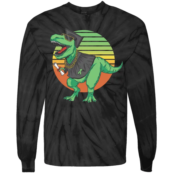 Graduation T Rex Cute Gift Tie-Dye Long Sleeve Shirt