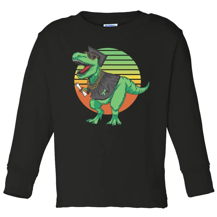 Graduation T Rex Cute Gift Toddler Long Sleeve Shirt