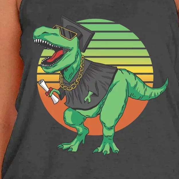 Graduation T Rex Cute Gift Women's Knotted Racerback Tank