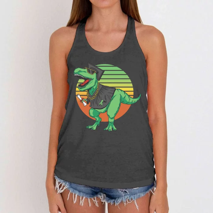 Graduation T Rex Cute Gift Women's Knotted Racerback Tank