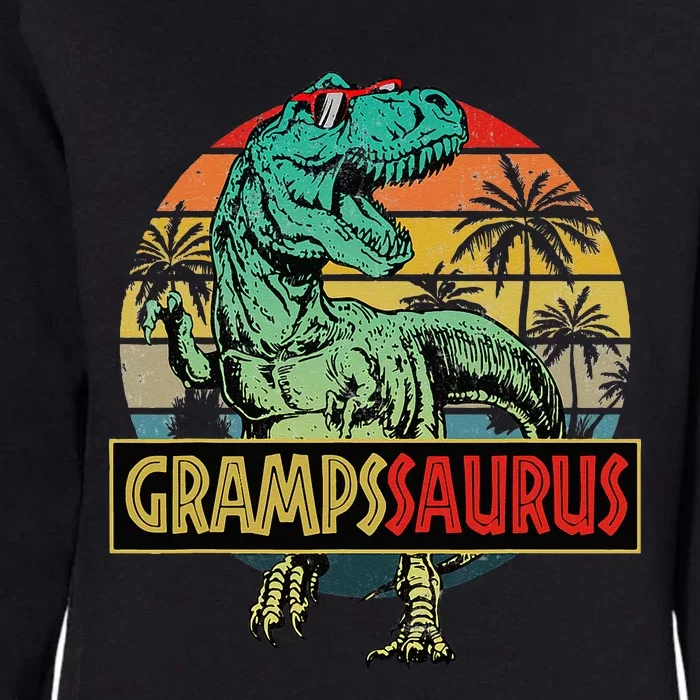 Grampssaurus T Rex Dinosaur Gramps Saurus Family Matching Womens California Wash Sweatshirt