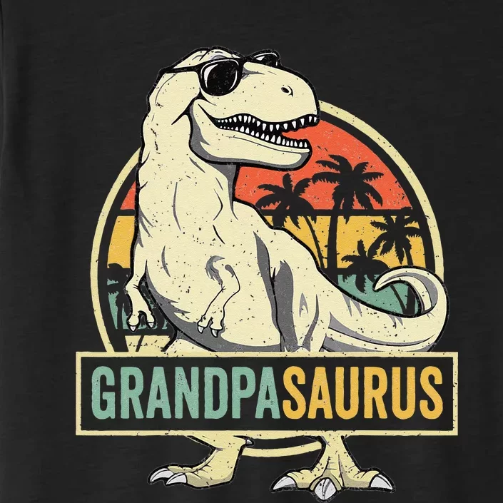 Grandpasaurus T Rex Dinosaur Grandpa Saurus Family Matching ChromaSoft Performance T-Shirt