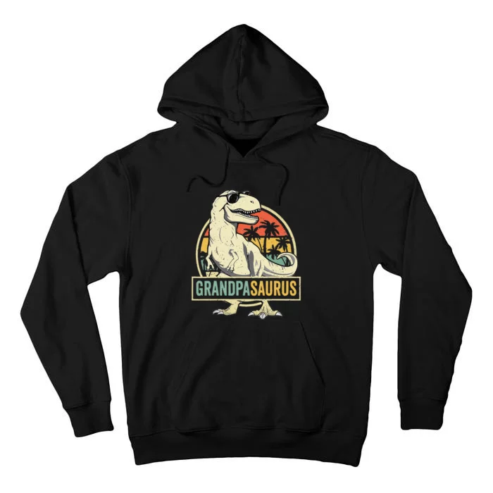 Grandpasaurus T Rex Dinosaur Grandpa Saurus Family Matching Tall Hoodie