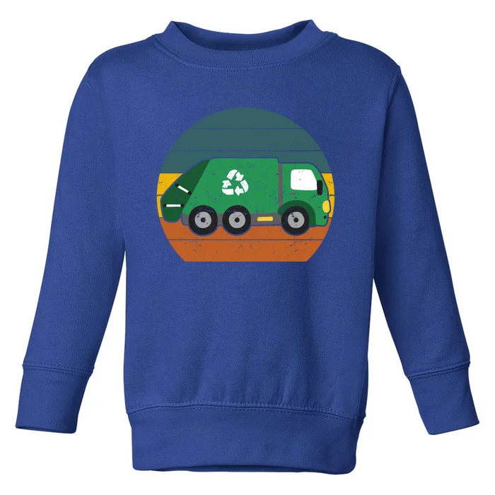 Garbage Truck Retro Vintage Trash Waste Recycle Collector Gift Toddler Sweatshirt