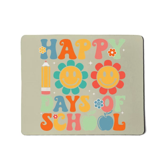 Groovy Teacher Student 100th Day Of School Happy 100 Days Funny Mousepad