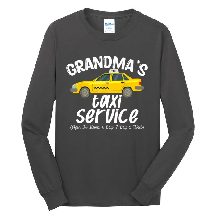 Grandma's Taxi Service Funny Grandparent Gift Tall Long Sleeve T-Shirt