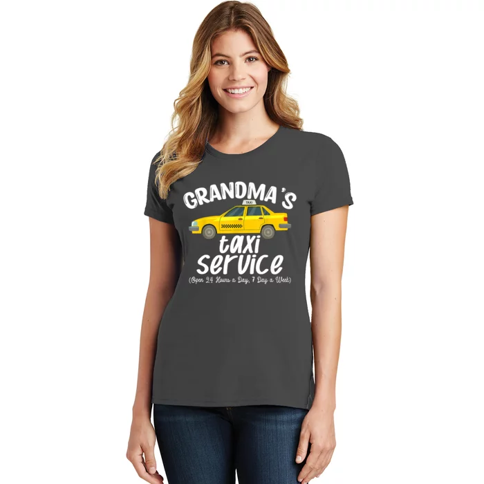 Grandma's Taxi Service Funny Grandparent Gift Women's T-Shirt