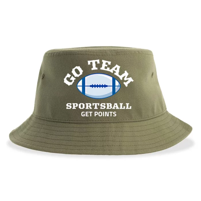 Go Team Sportsball Get Points Cool Gift Sustainable Bucket Hat