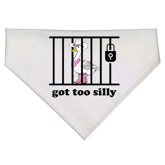 Got Too Silly Funny Silly Goose Lover Mugshot USA-Made Doggie Bandana