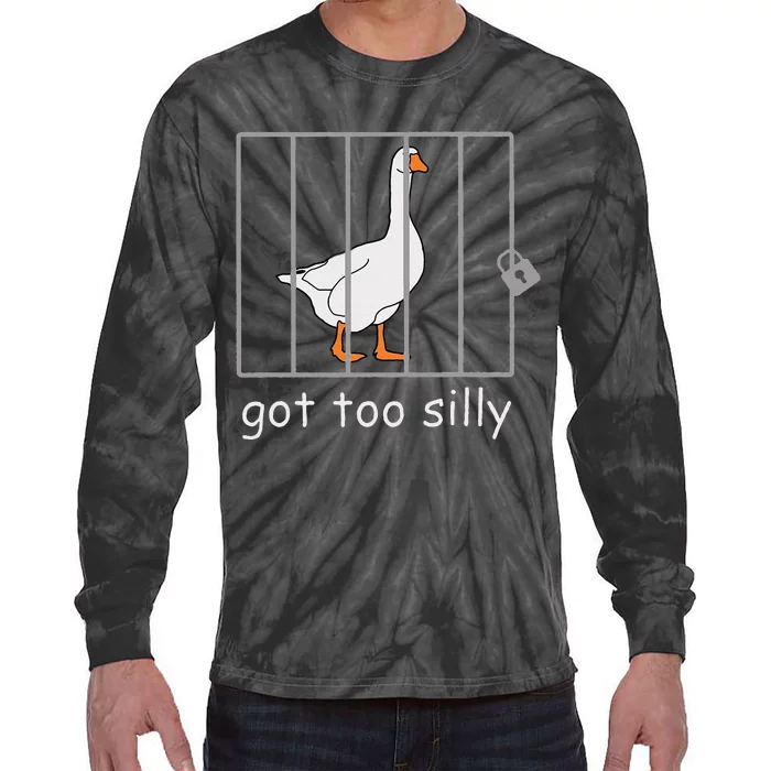 Got Too Silly  Silly Goose Tie-Dye Long Sleeve Shirt