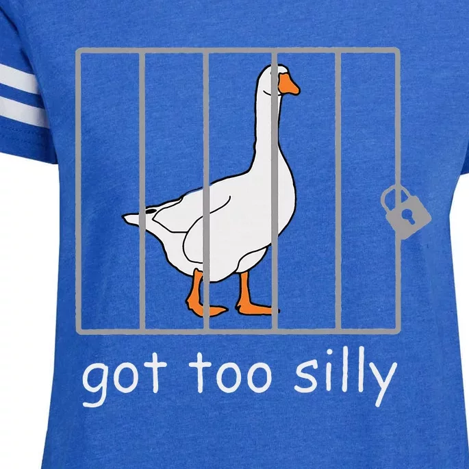 Got Too Silly  Silly Goose Enza Ladies Jersey Football T-Shirt