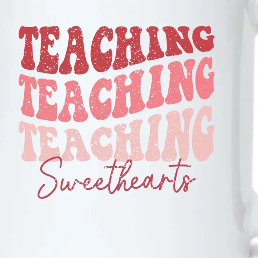 Groovy Teaching Sweethearts Teacher Valentine's Day Funny Cool Gift Black Color Changing Mug