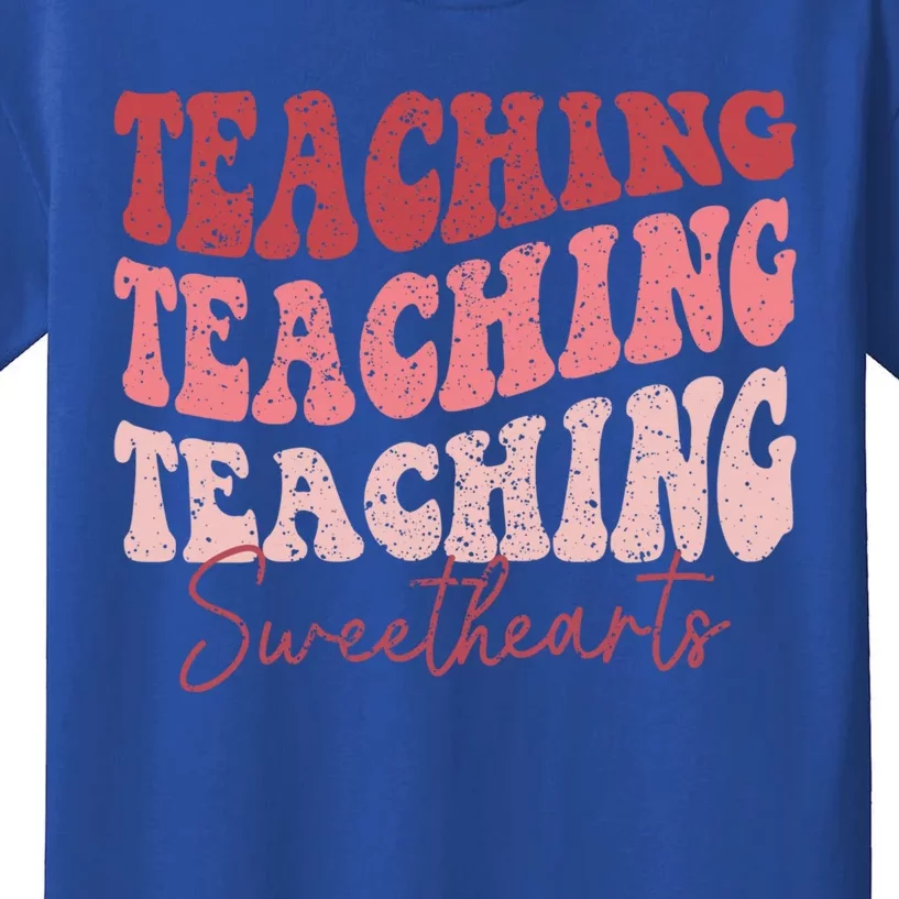 Groovy Teaching Sweethearts Teacher Valentine's Day Funny Cool Gift Kids T-Shirt